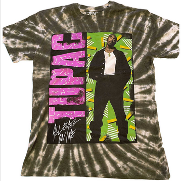 Men's Tupac All Eyes On Me Tie Dye T-Shirt - HalfMoonMusic