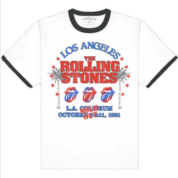 Men's Rolling Stones Americana L.A. Tour Ringer T-Shirt - HalfMoonMusic