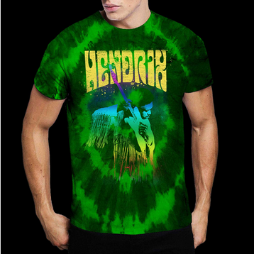 Men's Jimi Hendrix Hear The Vibe Tie Dye T-Shirt - HalfMoonMusic