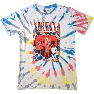 Men's Nirvana Heart Tie Dye T-Shirt - HalfMoonMusic