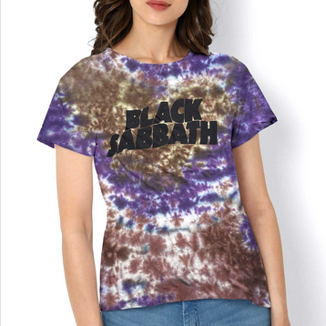Men's Black Sabbath Wavy Logo Tie Dye T-Shirt - HalfMoonMusic