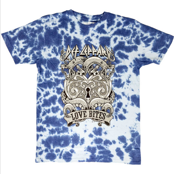 Men's Def Leppard Love Bites Tie Dye T-Shirt - HalfMoonMusic