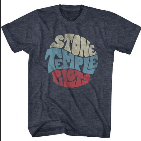 Men's Stone Temple Pilots Circular Text T-Shirt - HalfMoonMusic