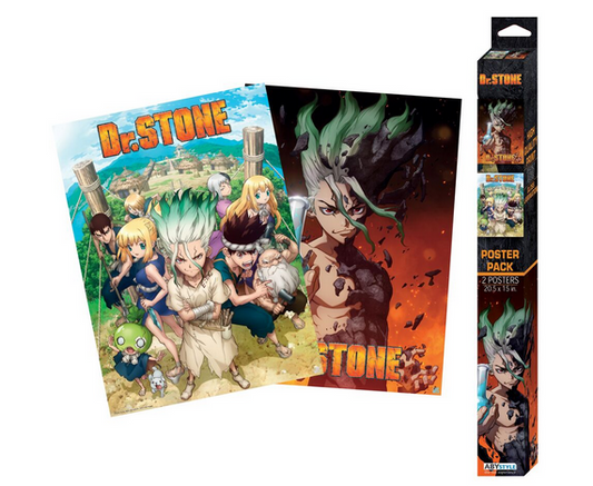 Dr Stone - King & Senku - Boxed Poster Set - HalfMoonMusic