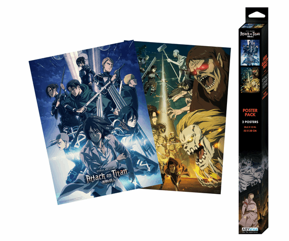 Attack on Titan - Group & Paradise vs Marley - Boxed Poster Set - HalfMoonMusic