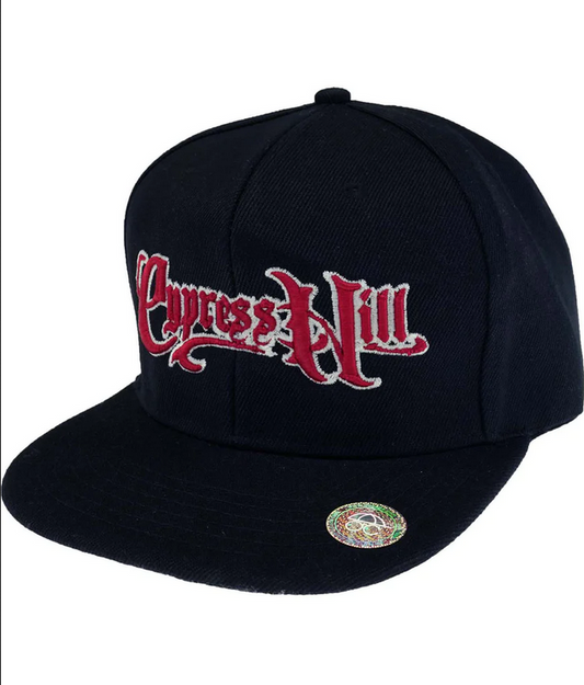 Cypress Hill Red Logo Snapback Hat - HalfMoonMusic