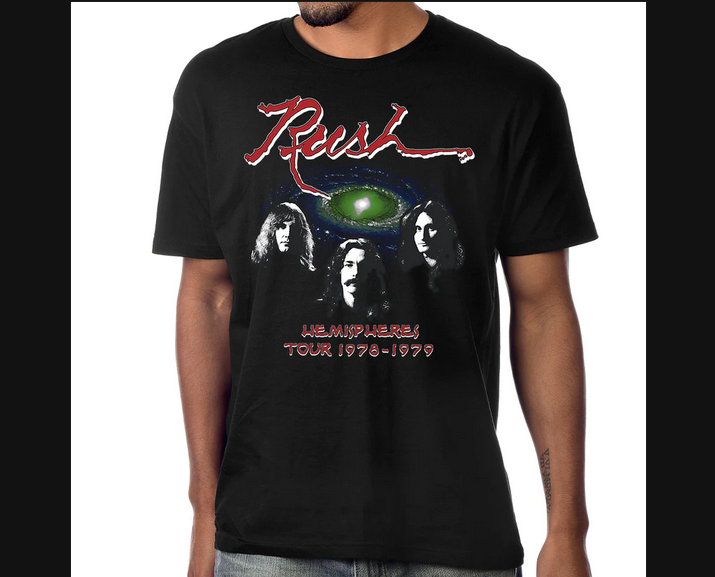 Men's Rush Hemispheres Tour 1978-1979 T-Shirt - HalfMoonMusic