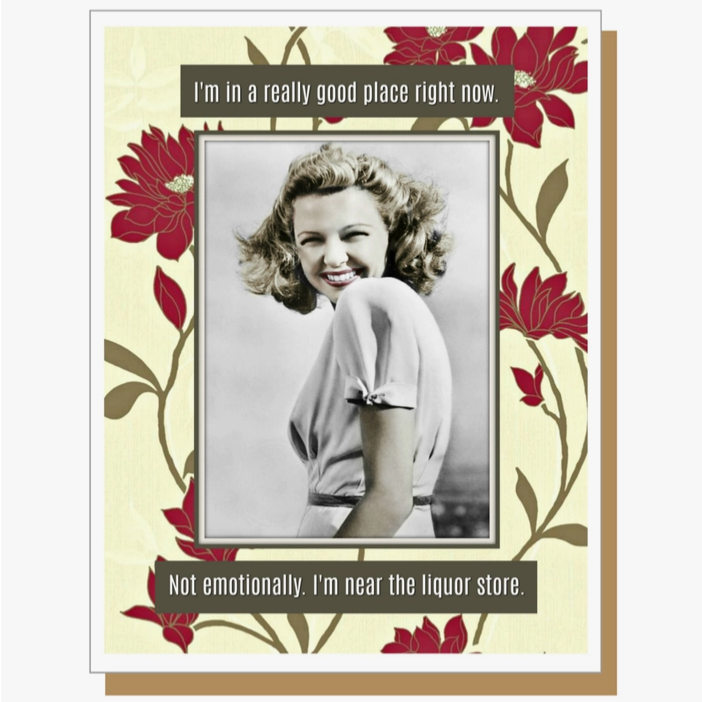 Near The Liqour Store Greeting Card - HalfMoonMusic
