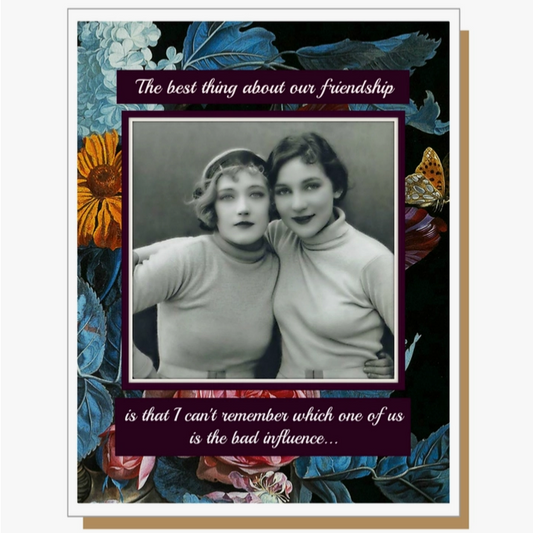 Bad Influence Greeting Card - HalfMoonMusic