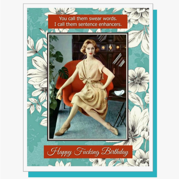 Swear Words Greeting Card - HalfMoonMusic