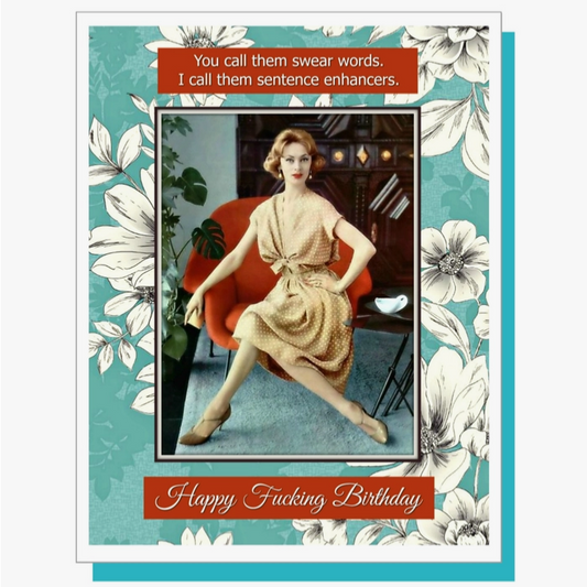 Swear Words Greeting Card - HalfMoonMusic