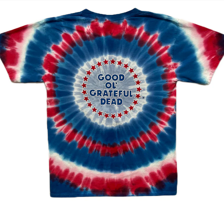 Men's Grateful Dead Tie-Dye American Dancing Bears Circle SYF T-Shirt - HalfMoonMusic