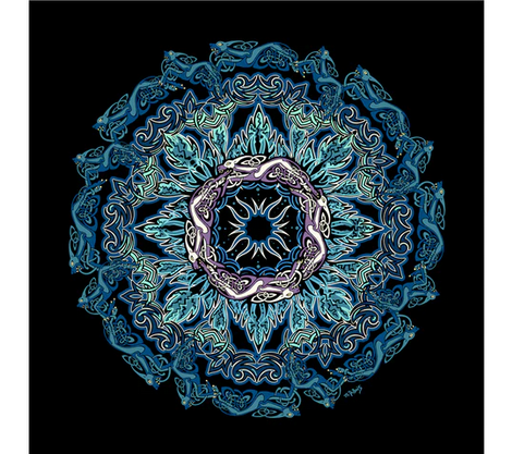 Celtic Knot Mandala Mike DuBois Art Print - HalfMoonMusic