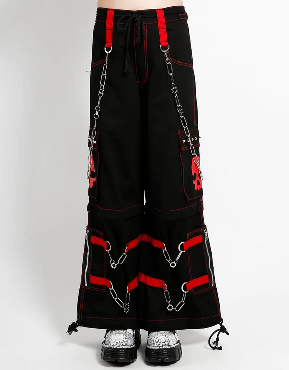 Unisex Chained Skull Zip-Off Stitched Tripp Pants - HalfMoonMusic