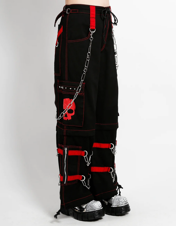Unisex Chained Skull Zip-Off Stitched Tripp Pants - HalfMoonMusic