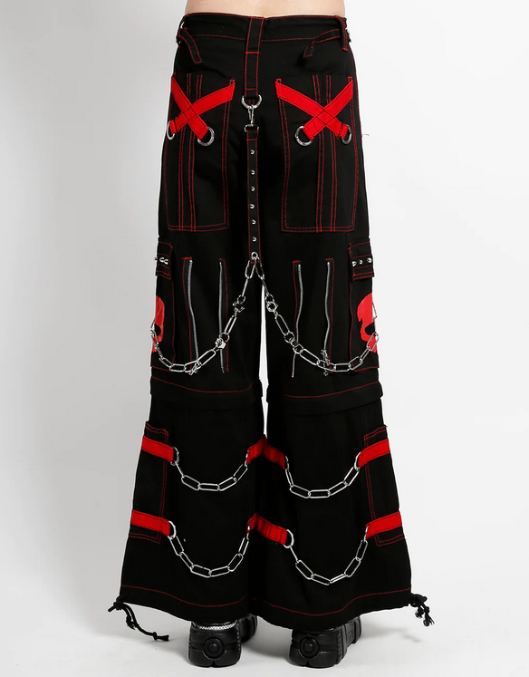 Unisex Chained Skull Zip-Off Stitched Tripp Pants - HalfMoonMusic