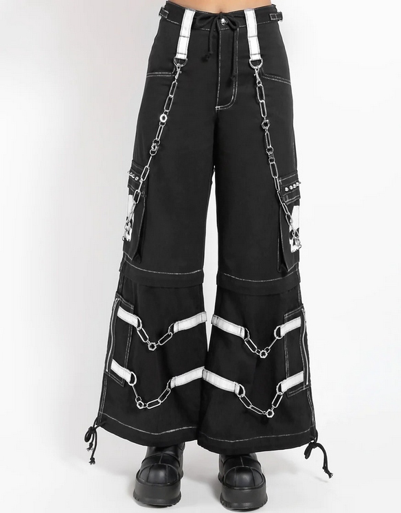 Unisex Chained Skull Zip-Off Stitched Tripp Pants - HalfMoonMusic