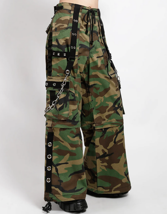 Unisex Jungleland Studded Zip-Off Punk Tripp Pants - HalfMoonMusic