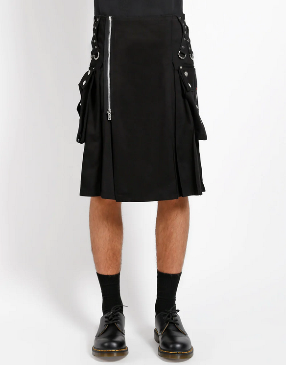 Unisex Chained Black Tripp Super Kilt - HalfMoonMusic