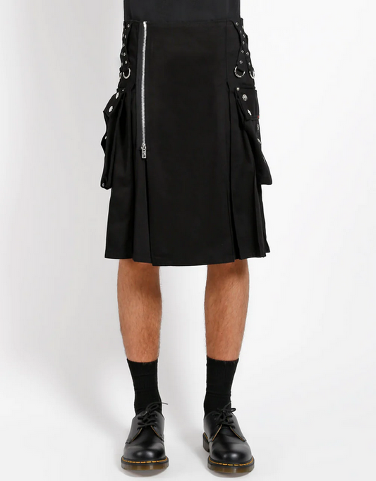 Unisex Chained Black Tripp Super Kilt - HalfMoonMusic