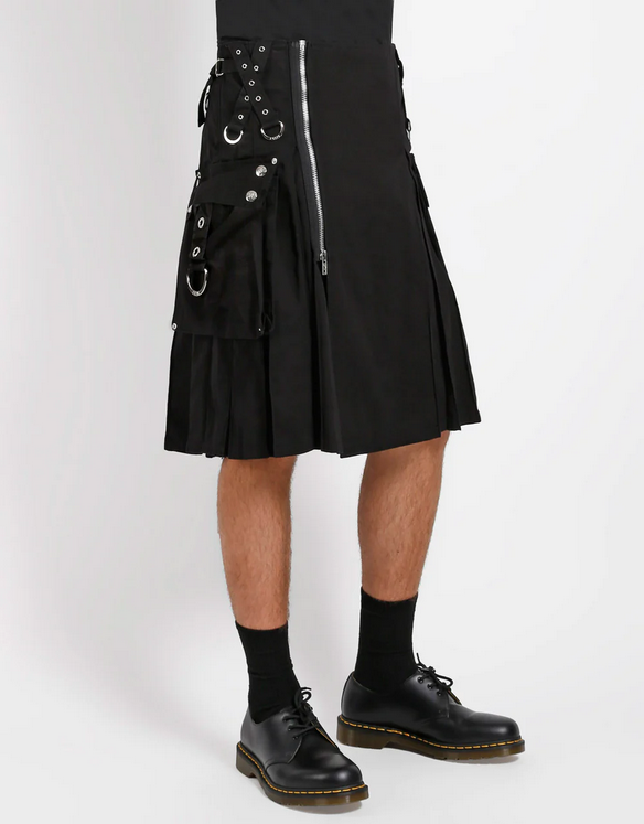 Unisex Chained Black Tripp Super Kilt - HalfMoonMusic