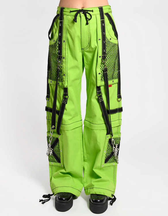 Unisex Chained Suspender Zip-Off Skull Symbol Tripp Pants - HalfMoonMusic