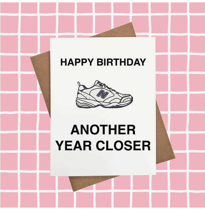New Balance Funny Birthday Card - HalfMoonMusic