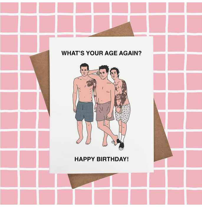 Blink 182 Birthday Card - HalfMoonMusic