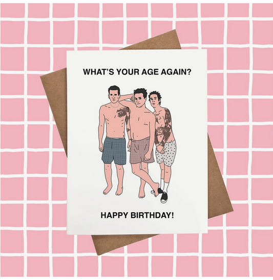 Blink 182 Birthday Card - HalfMoonMusic