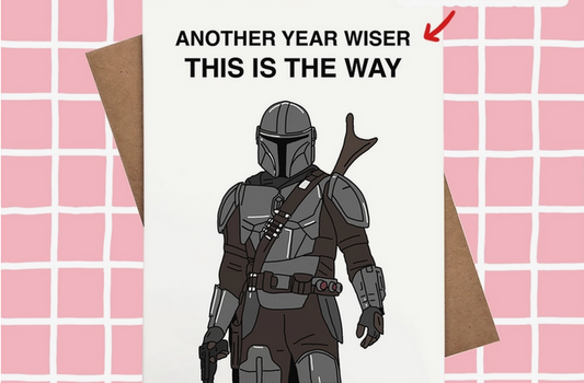 Mandalorian Birthday Card - HalfMoonMusic