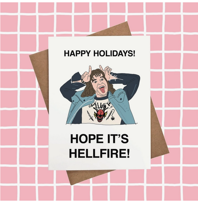 Stranger Things Happy Holidays Card - HalfMoonMusic