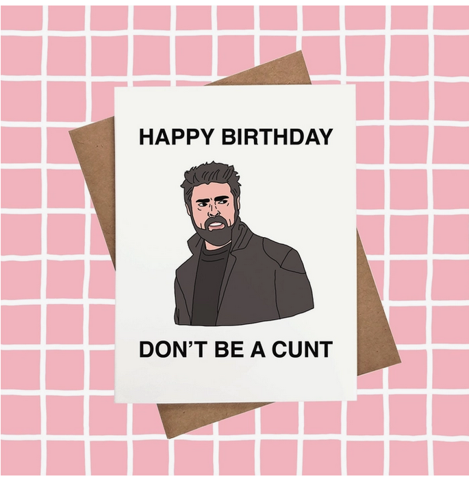 Billy Butcher from the Boys Birthday Card - HalfMoonMusic