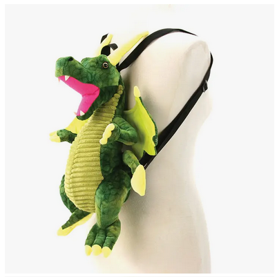 Furry Dragon Plush Backpack - HalfMoonMusic