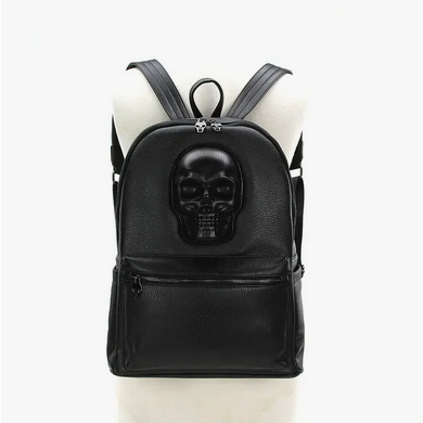 Protruded Skull Backpack in Vinyl - HalfMoonMusic