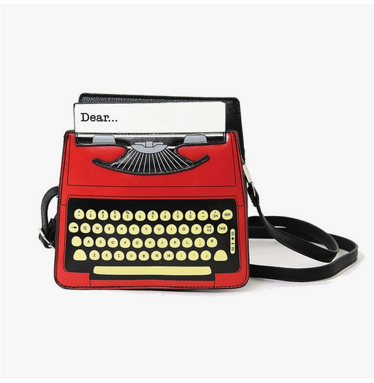 Vintage Red Type Writer X Body Bag - HalfMoonMusic