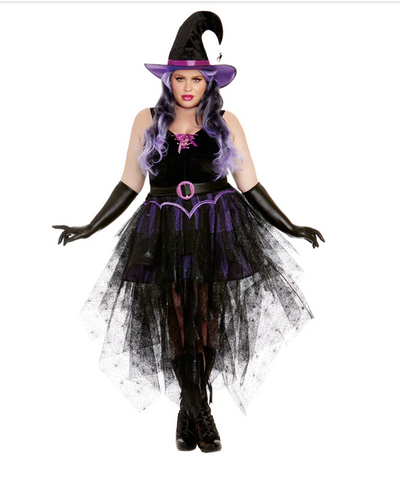 Women's Plus Size Halloween Costume - "Boo-tiful" Witch - HalfMoonMusic