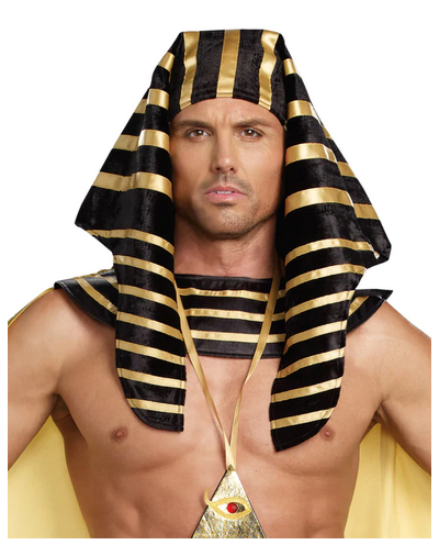 Men's Halloween Costume Accessory - Pharaoh Headpiece - HalfMoonMusic