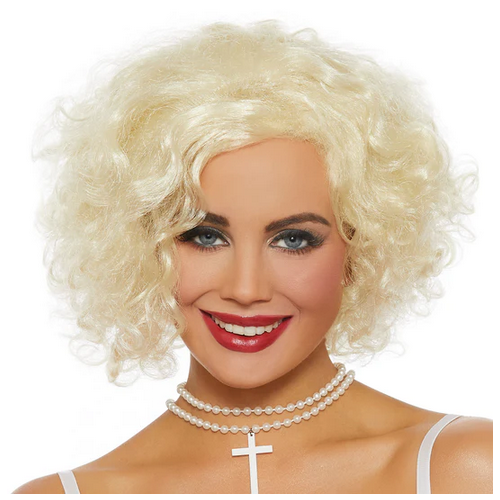 Women's Halloween Costume Accessory - Bombshell Blonde Wig - HalfMoonMusic