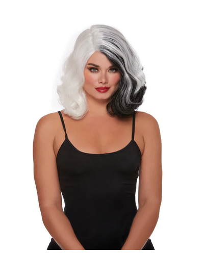 Women's Halloween Costume Accessory - Split Hue Glam Wig - HalfMoonMusic