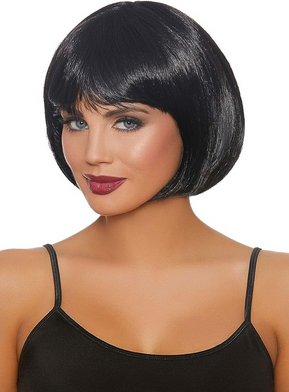 Women's Halloween Costume Accessory - Short Bob Wig - HalfMoonMusic