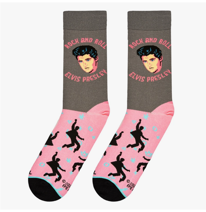 Men's Elvis Presley Rock & Roll Socks - HalfMoonMusic