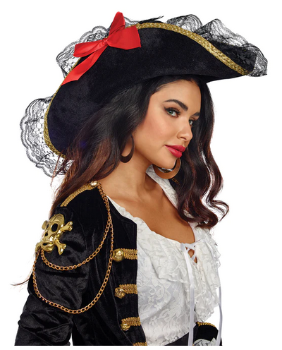 Women's Halloween Costume Accessory - Pirate Hat - HalfMoonMusic