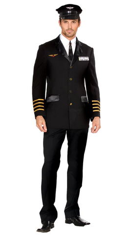 Men's Halloween Costume - Flight Captain Hugh Jorgen - HalfMoonMusic