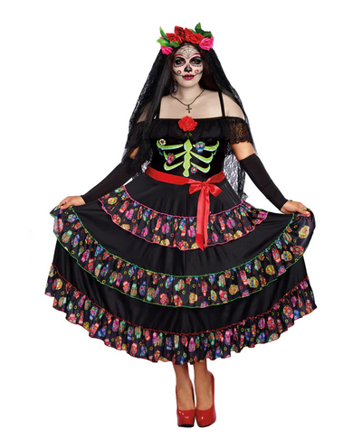 Women's Plus Size Halloween Costumes - Lady of the Dead - HalfMoonMusic