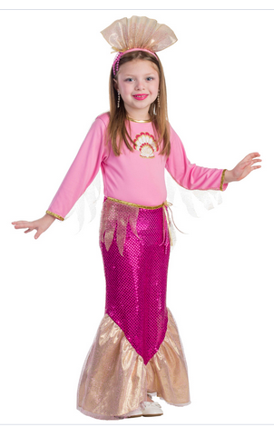 Girl's Halloween Costume - Little Mermaid - HalfMoonMusic
