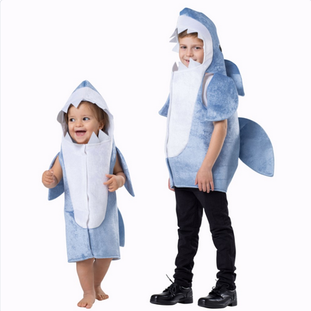 Boy's Halloween Costume - Blue Shark - HalfMoonMusic