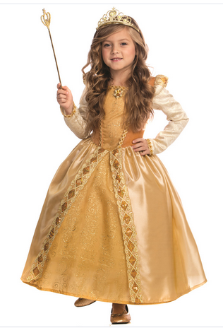Girl's Halloween Costume - Golden Princess - HalfMoonMusic