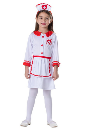 Girl's Halloween Costume - Red Cross Nurse - HalfMoonMusic