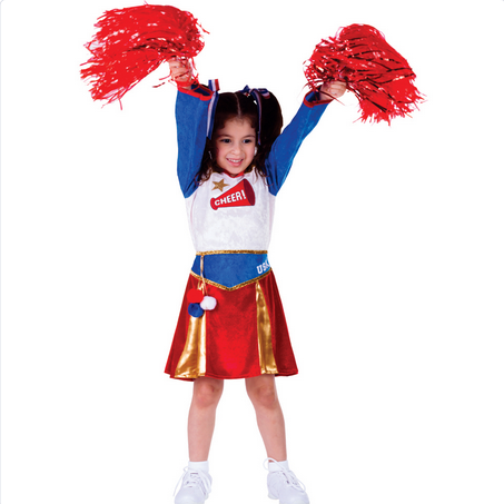 Girl's Halloween Costume - American Cheerleader - HalfMoonMusic