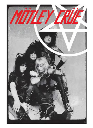 Motley Crue Pentangle Poster - HalfMoonMusic
